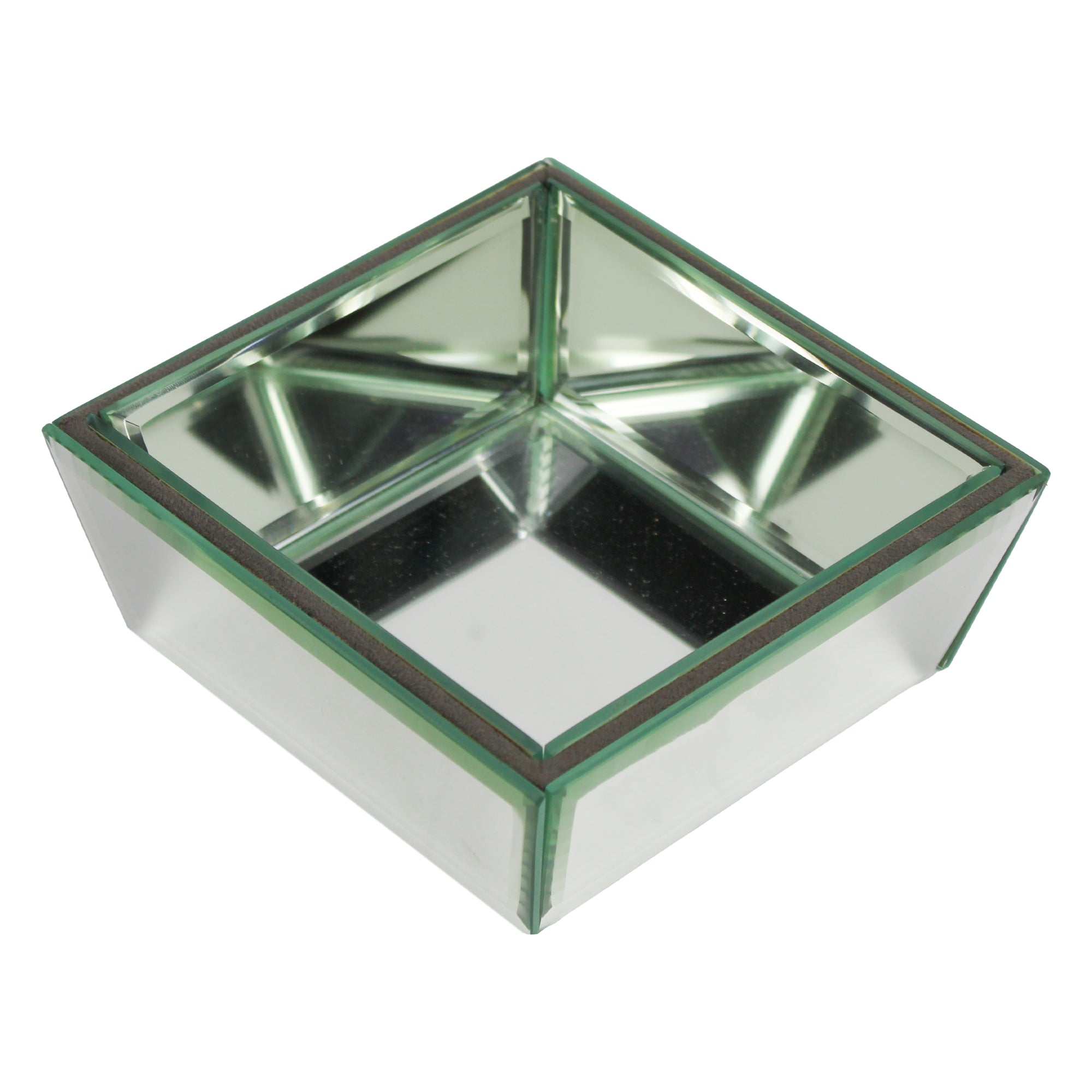 Luxury Silver Glass Tray Set of Three